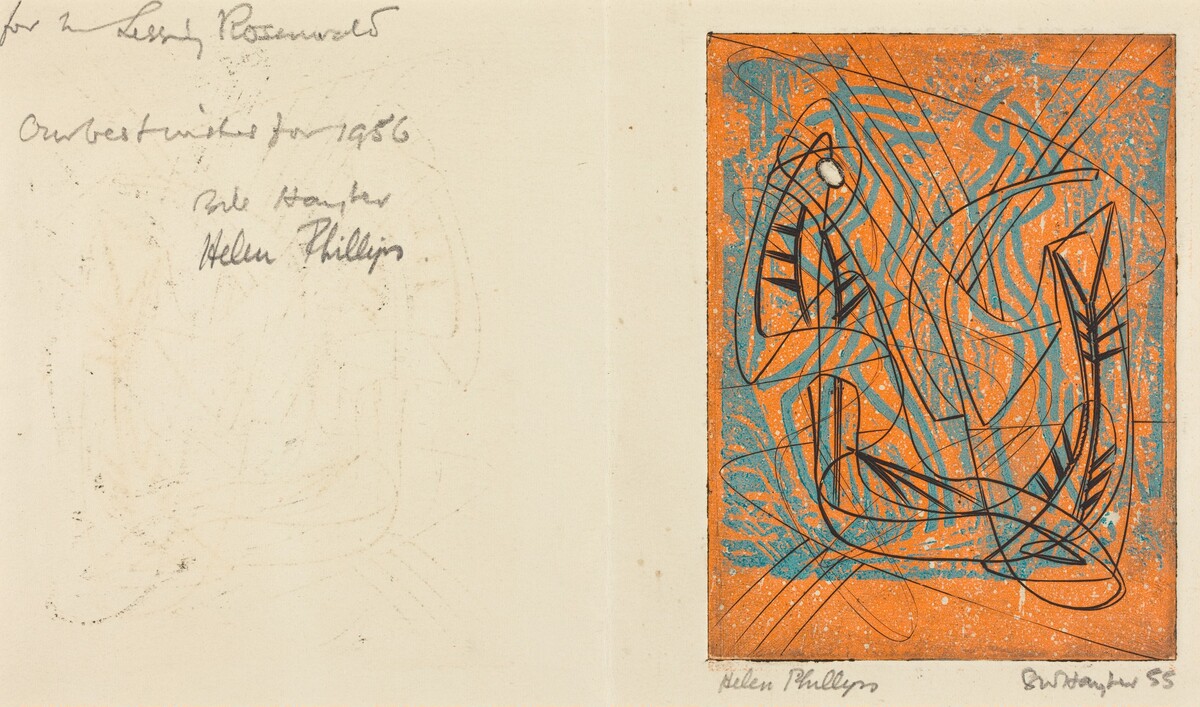 Greeting Card by Stanley William Hayter
