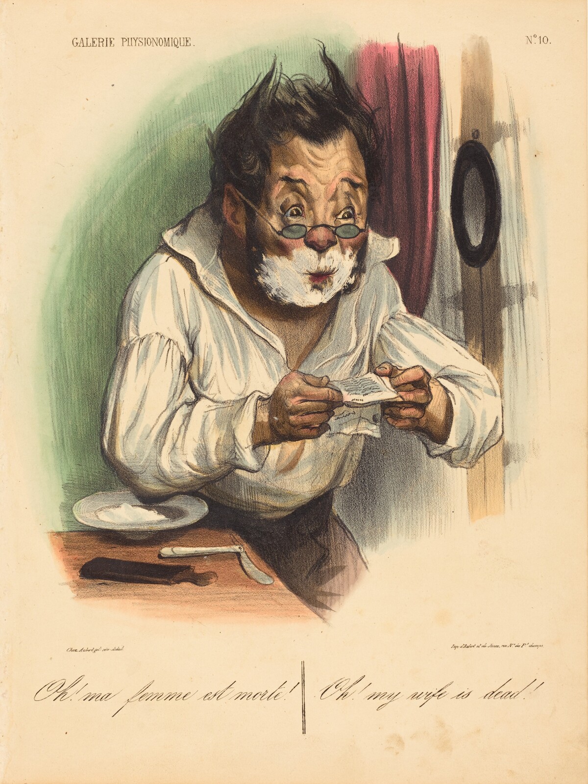 Oh! ma femme est morte! by Honoré Daumier