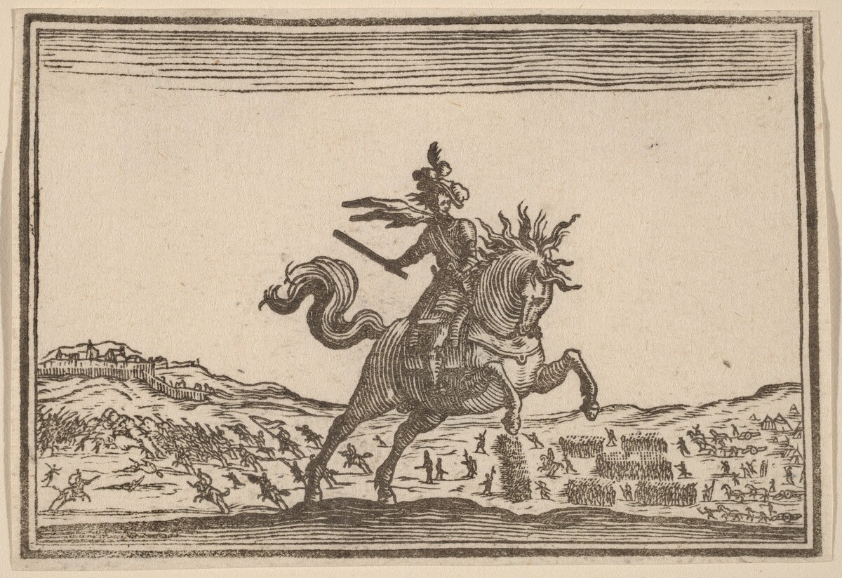 Military Commander on Horseback by Edouard Eckman after Jacques Callot