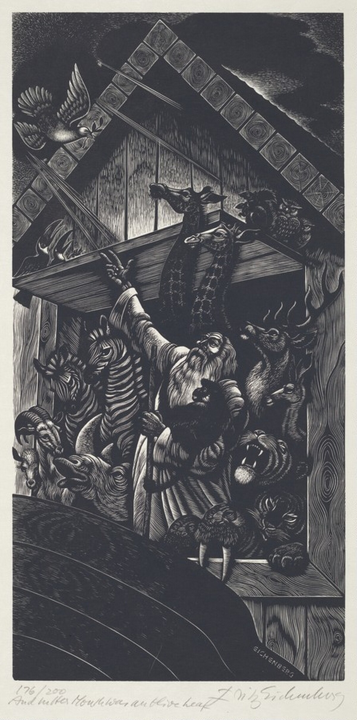 And in Her Mouth was an Olive Leaf by Fritz Eichenberg