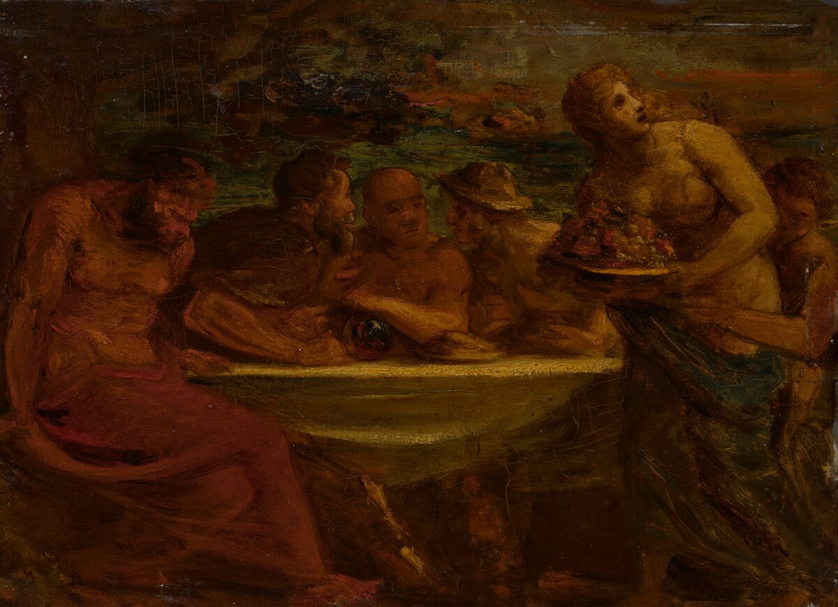 Feast of the Gods by Honoré Daumier, with additions by later hands