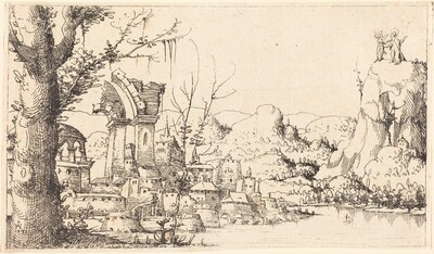 River Landscape with the Temptation of Christ