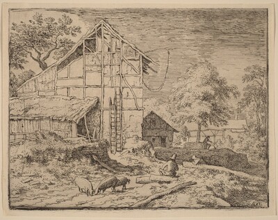 Cottage with Two Ladders