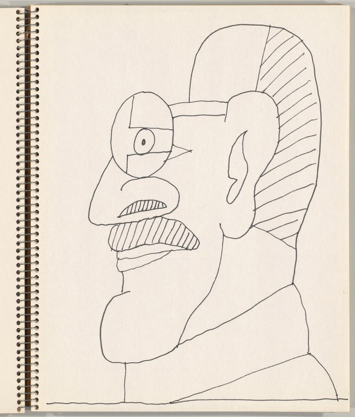 Self-Portrait in Profile by Saul Steinberg