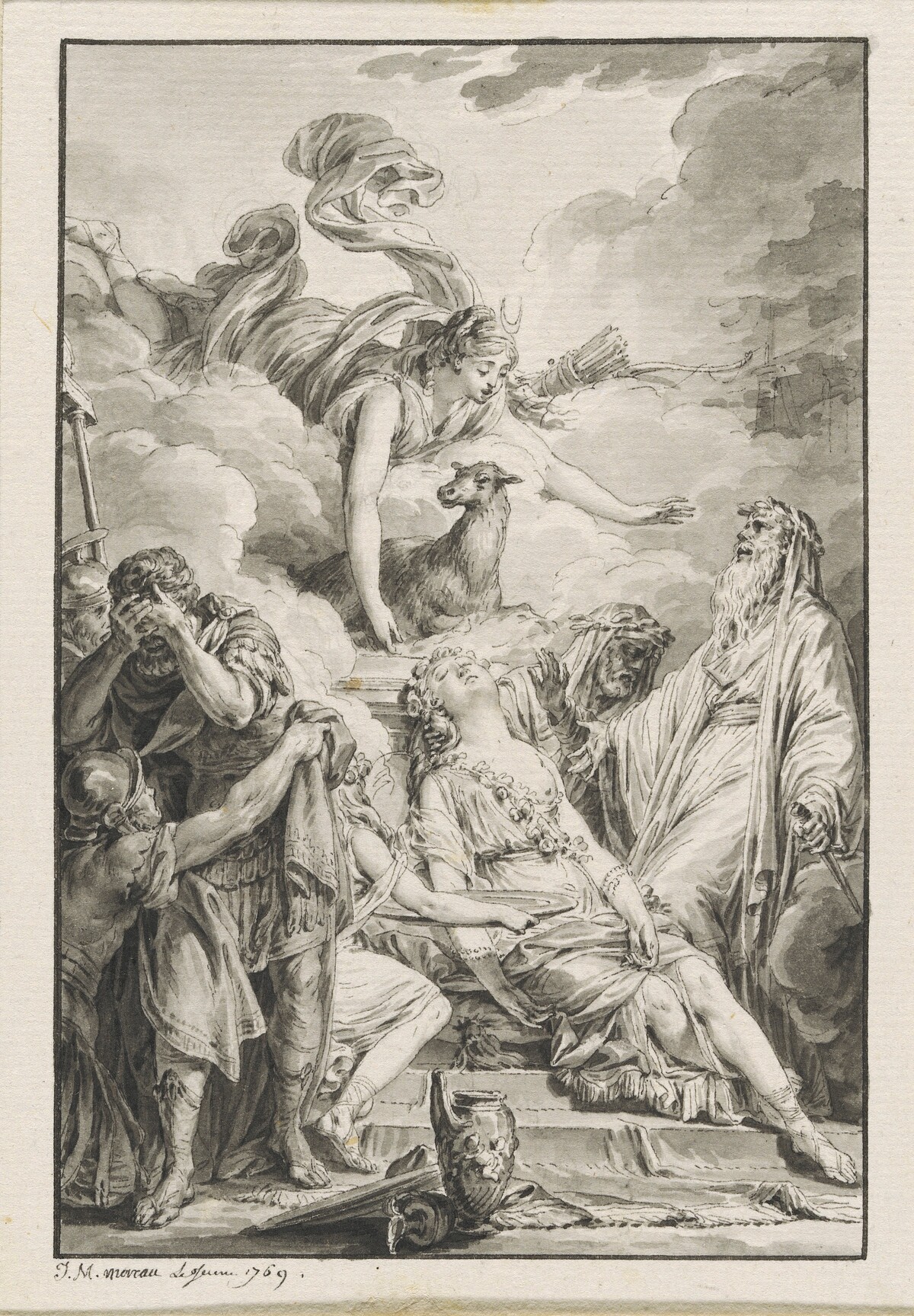 The Sacrifice of Iphigenia by Jean-Michel Moreau