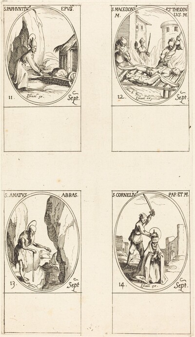 St. Paphnutius; Sts. Macedonius and Theodulus; St. Amatus; St. Cornelias