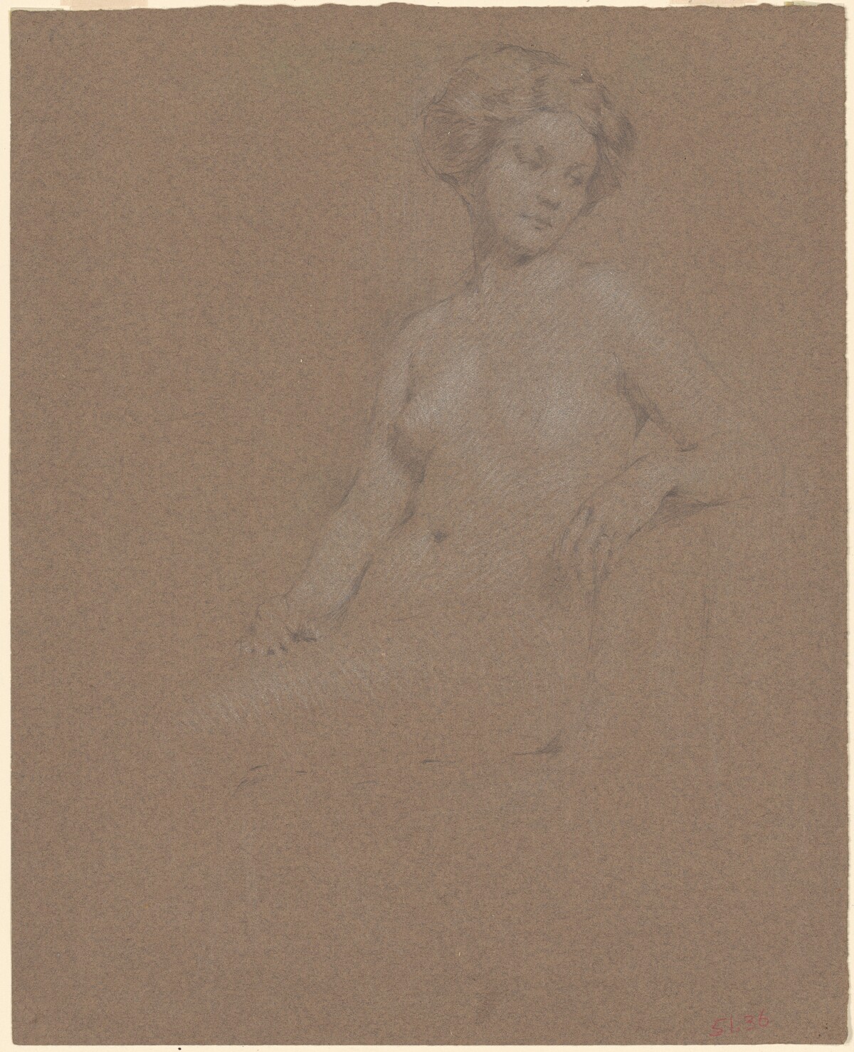 Seated Female Nude by Philip Leslie Hale