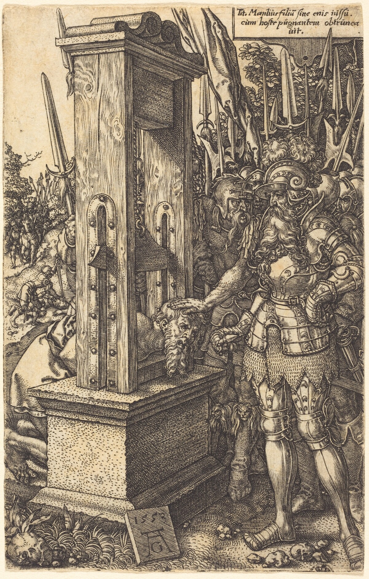 Titus Manlius Beheading His Son by Heinrich Aldegrever