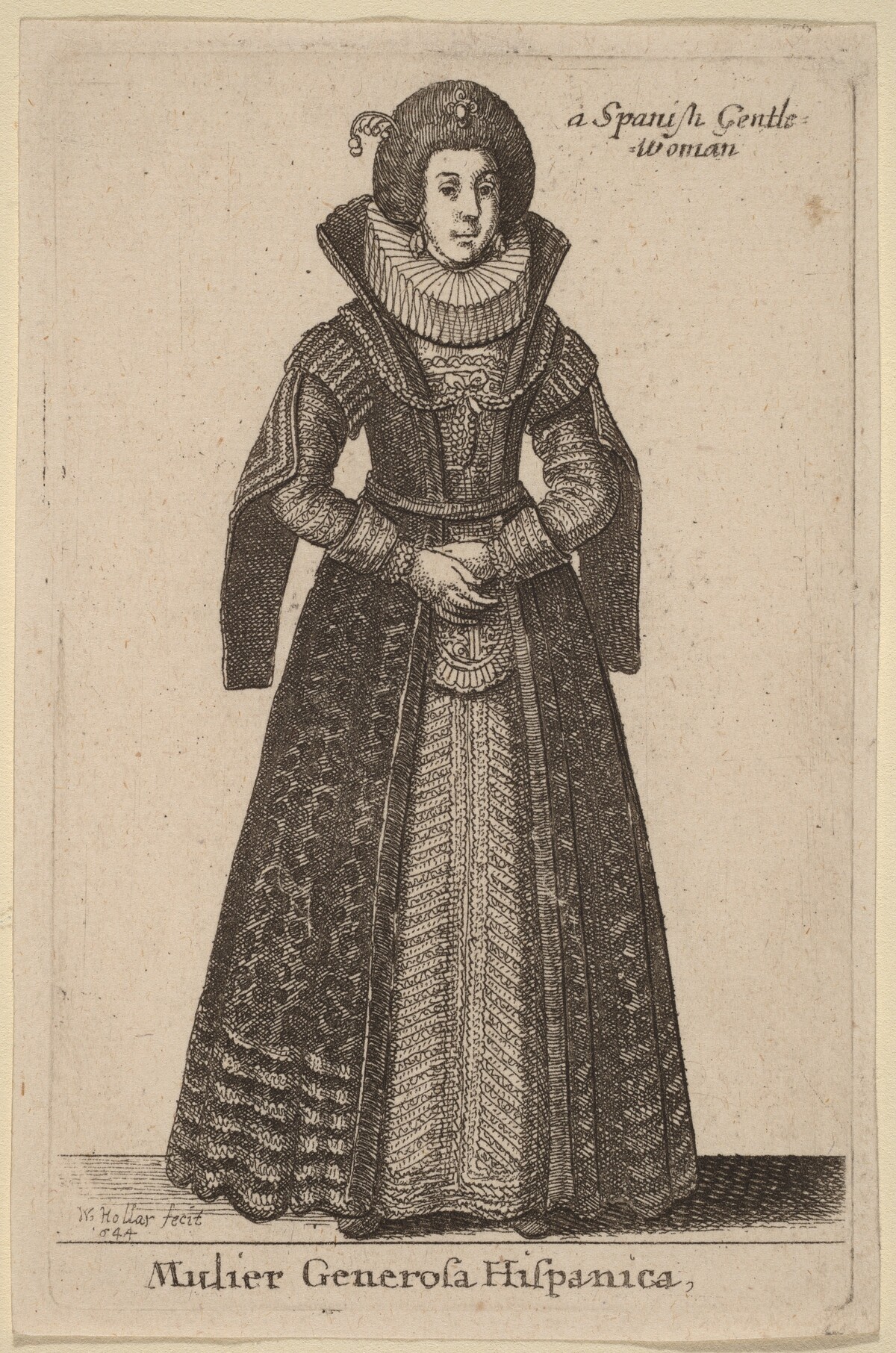 Mulier Generosa Hispanica (Spanish Gentlewoman) by Wenceslaus Hollar