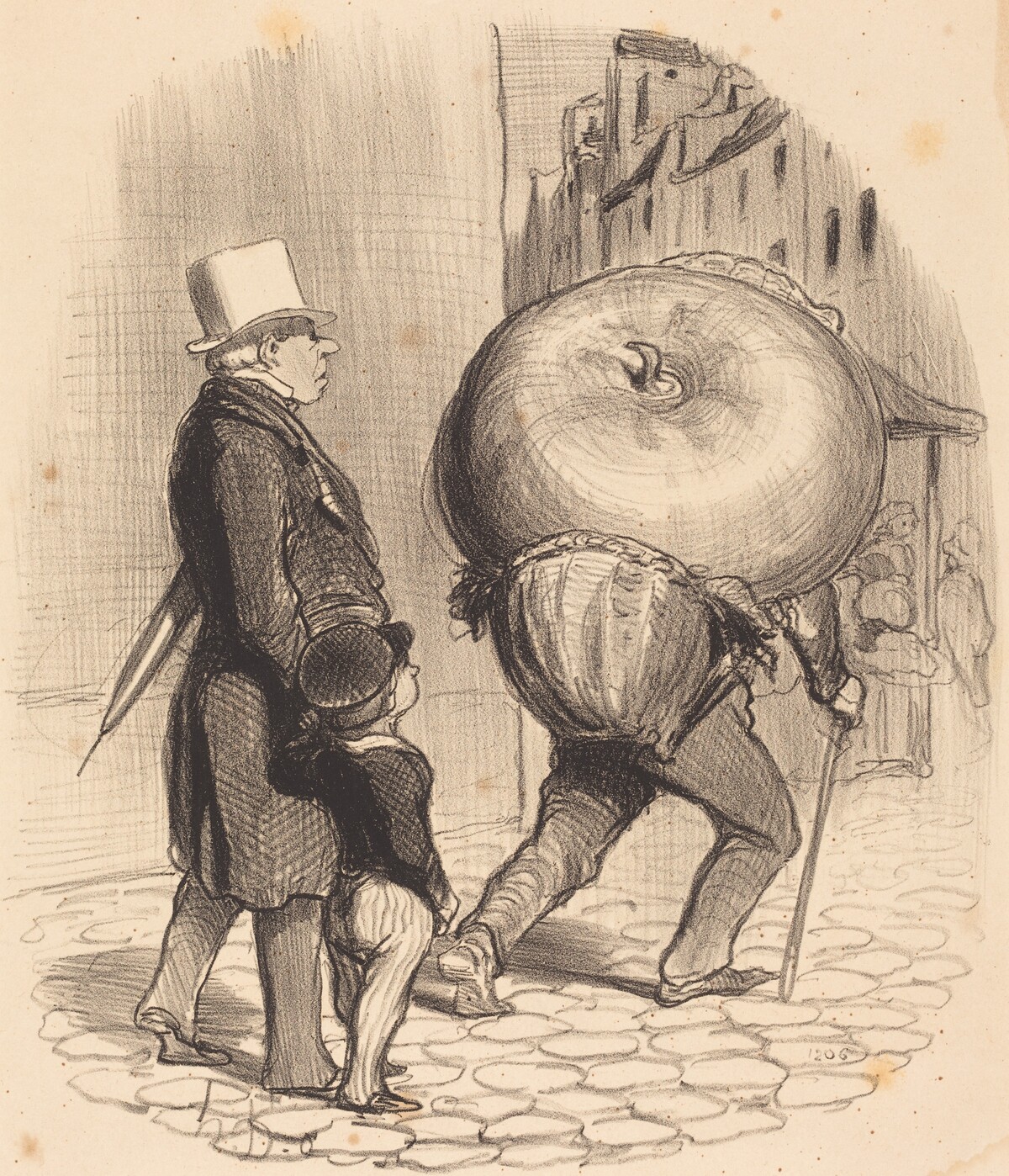Une Leçon de botanique by Honoré Daumier