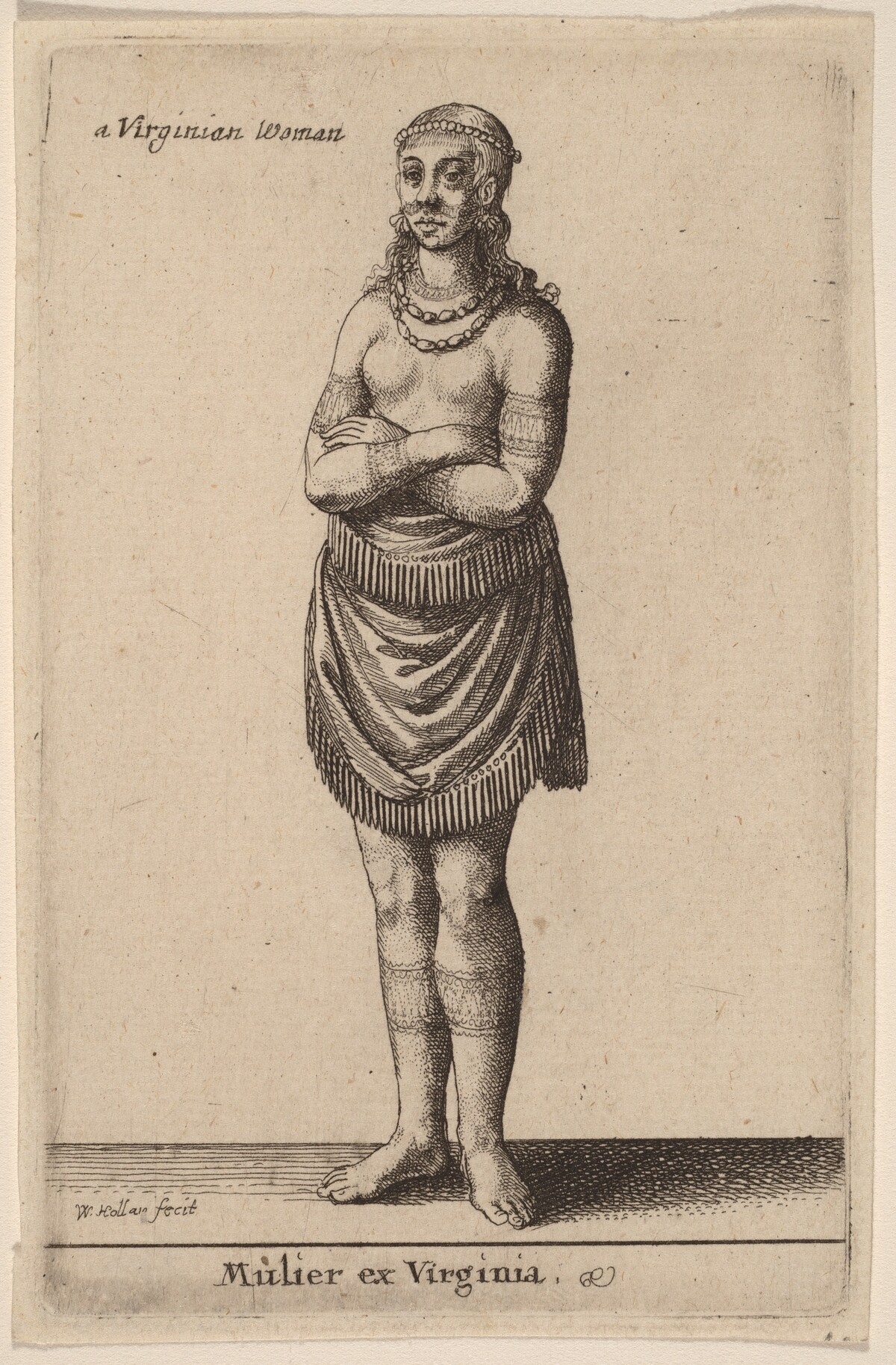 Mulier ex Virginia by Wenceslaus Hollar
