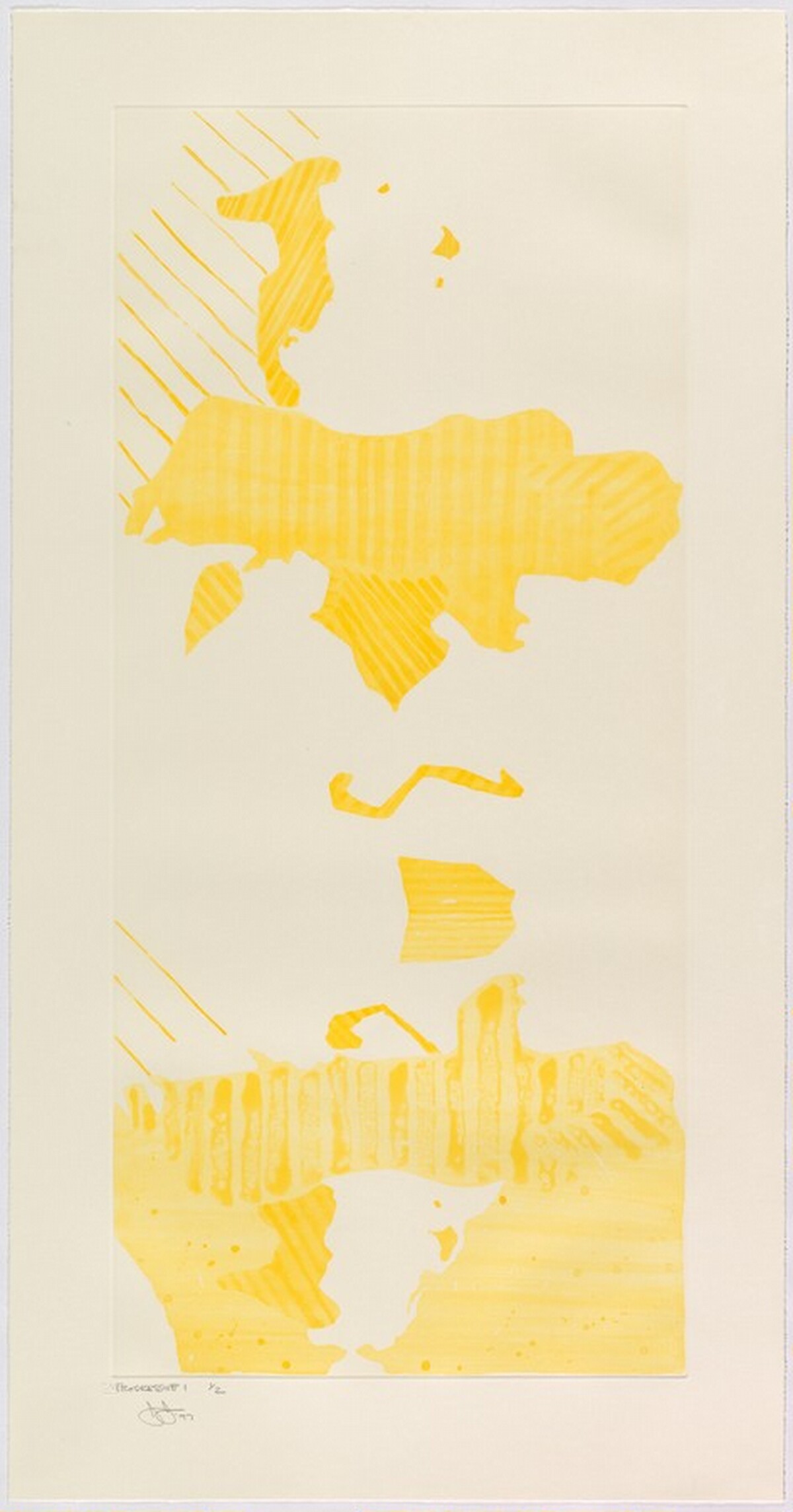 Green Angel 2 [progressive proof 1] by Jasper Johns