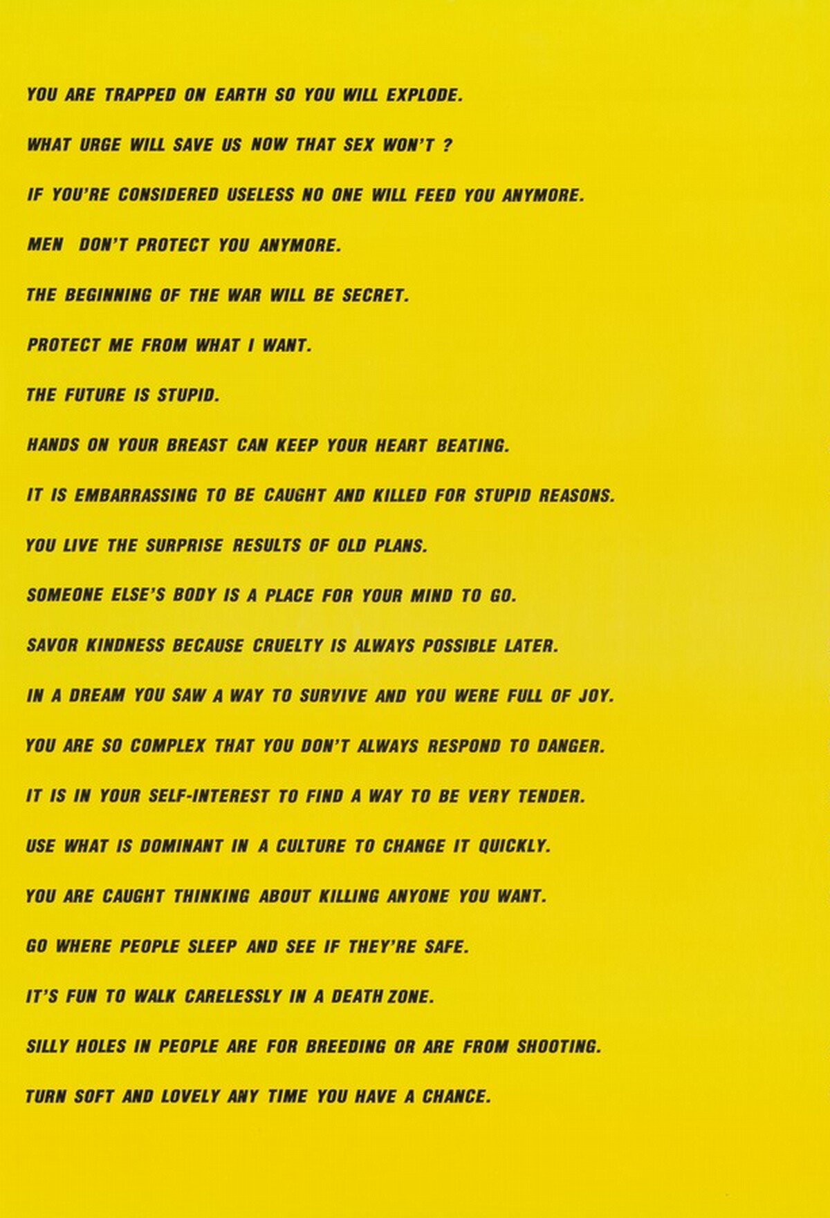 Survival by Jenny Holzer