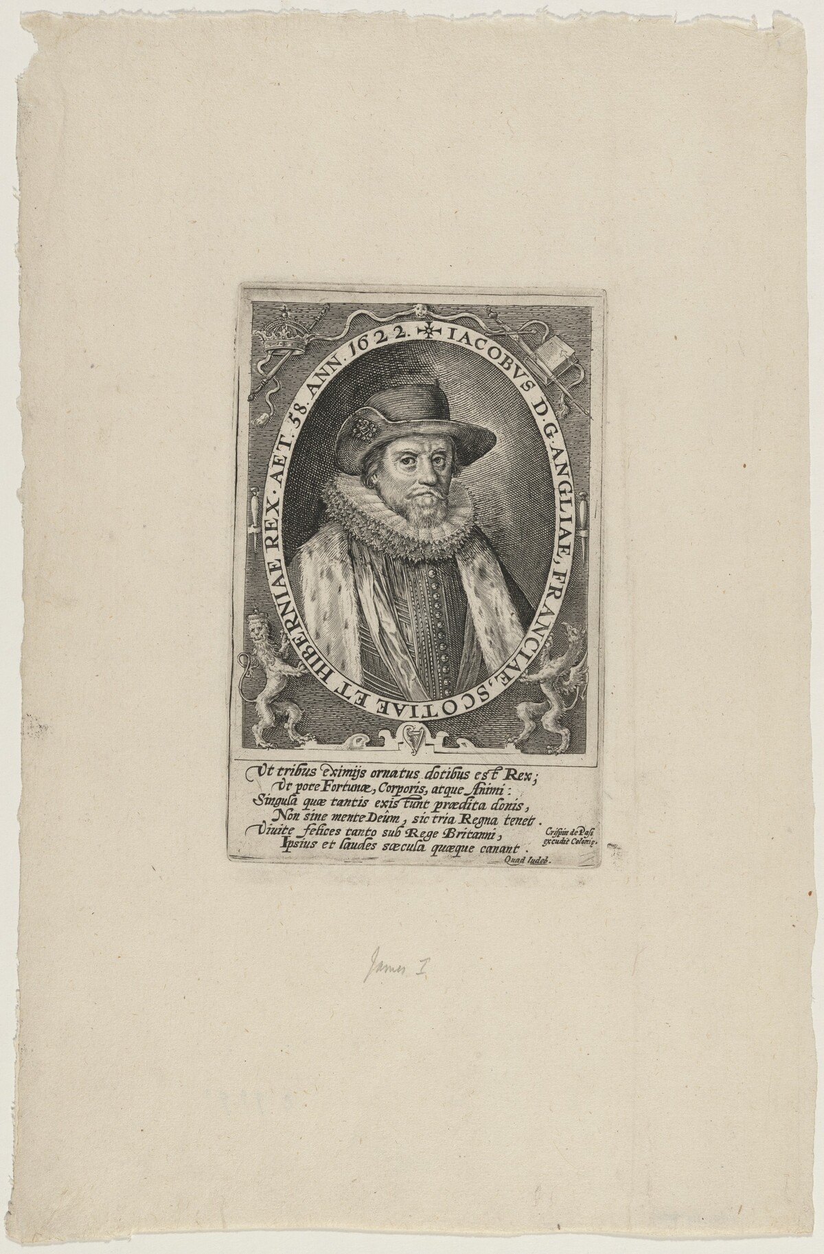 James I, King of England by Crispijn de Passe I