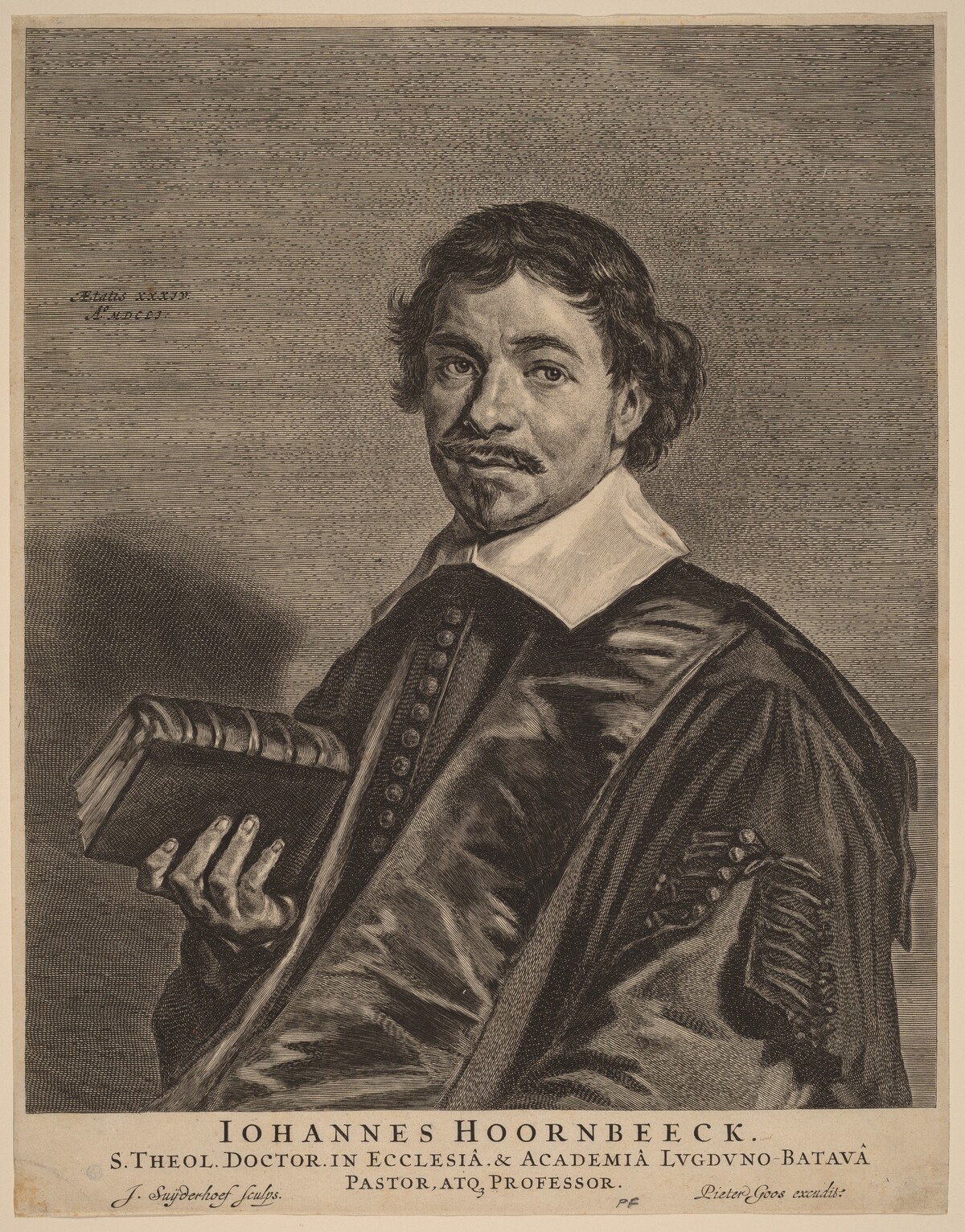 Johannes Hoornbeeck by Jonas Suyderhoff, after Frans Hals