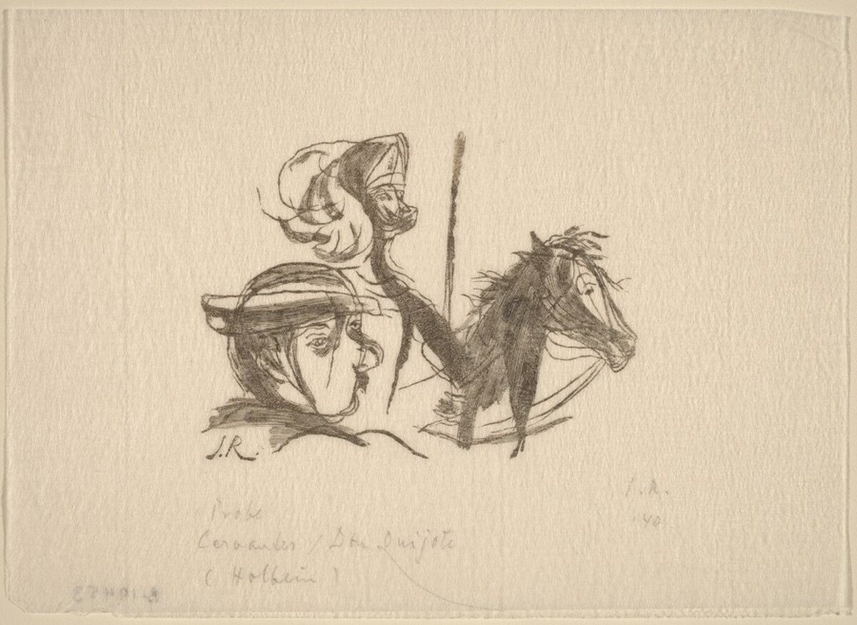 Illustration to Cervantes, "Don Quixote" by Imre Reiner