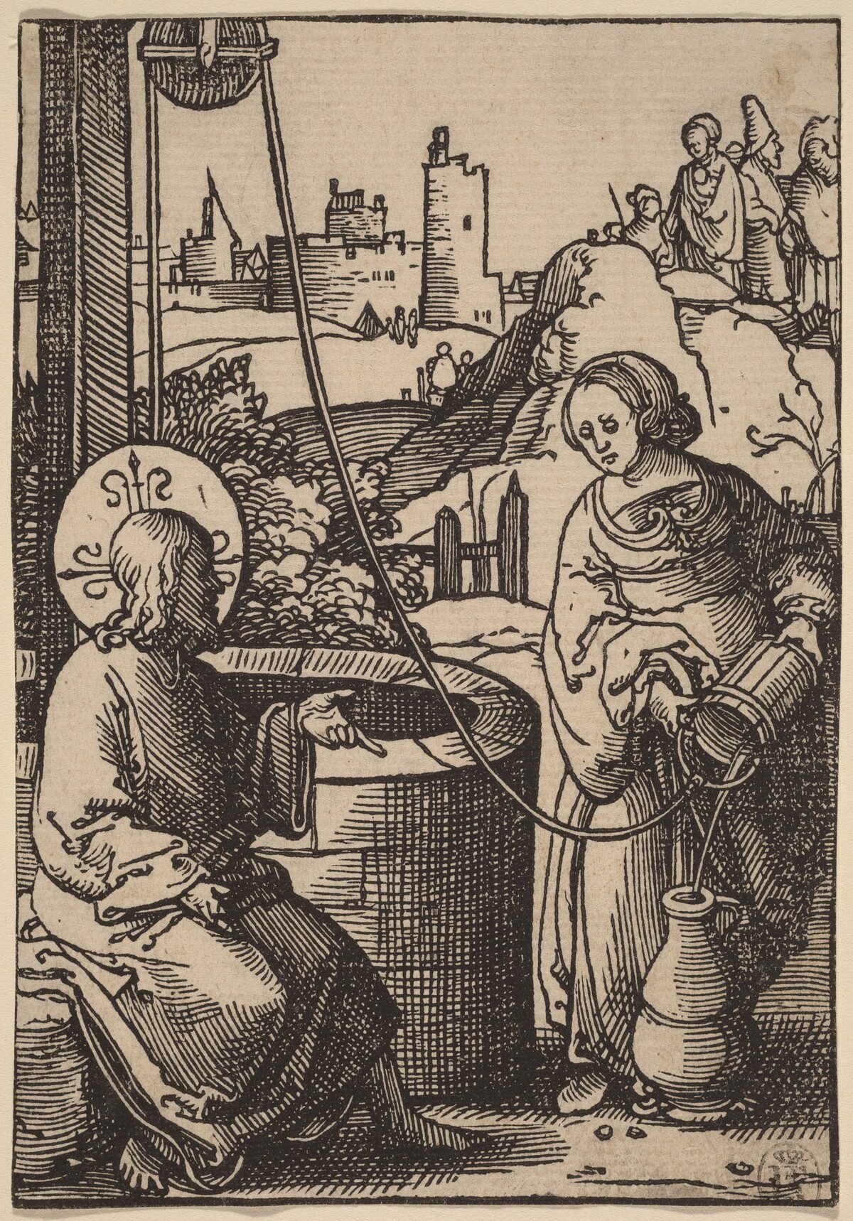 Christ and the Woman of Samaria by Lucas van Leyden