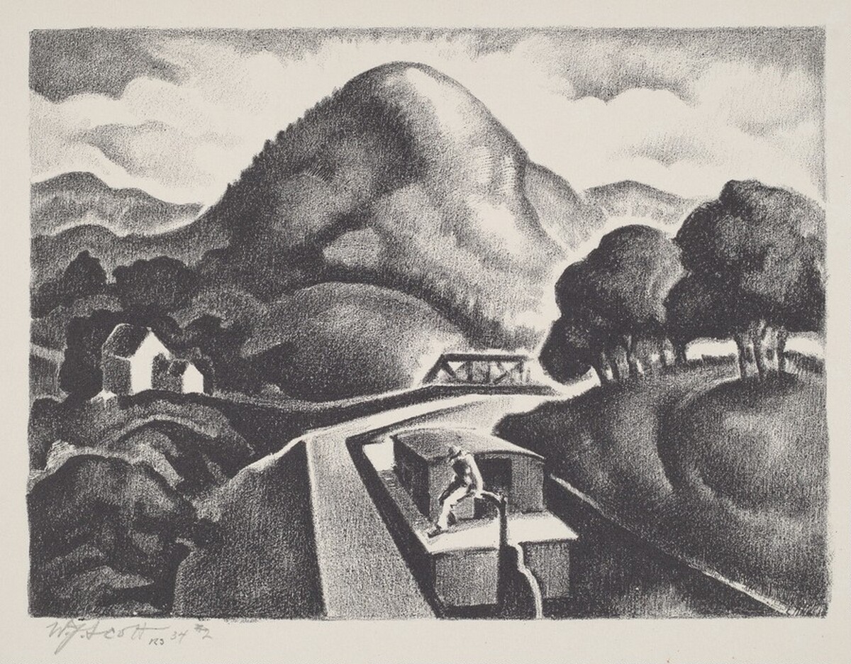 Untitled (Along the Erie Canal) by William J. Scott