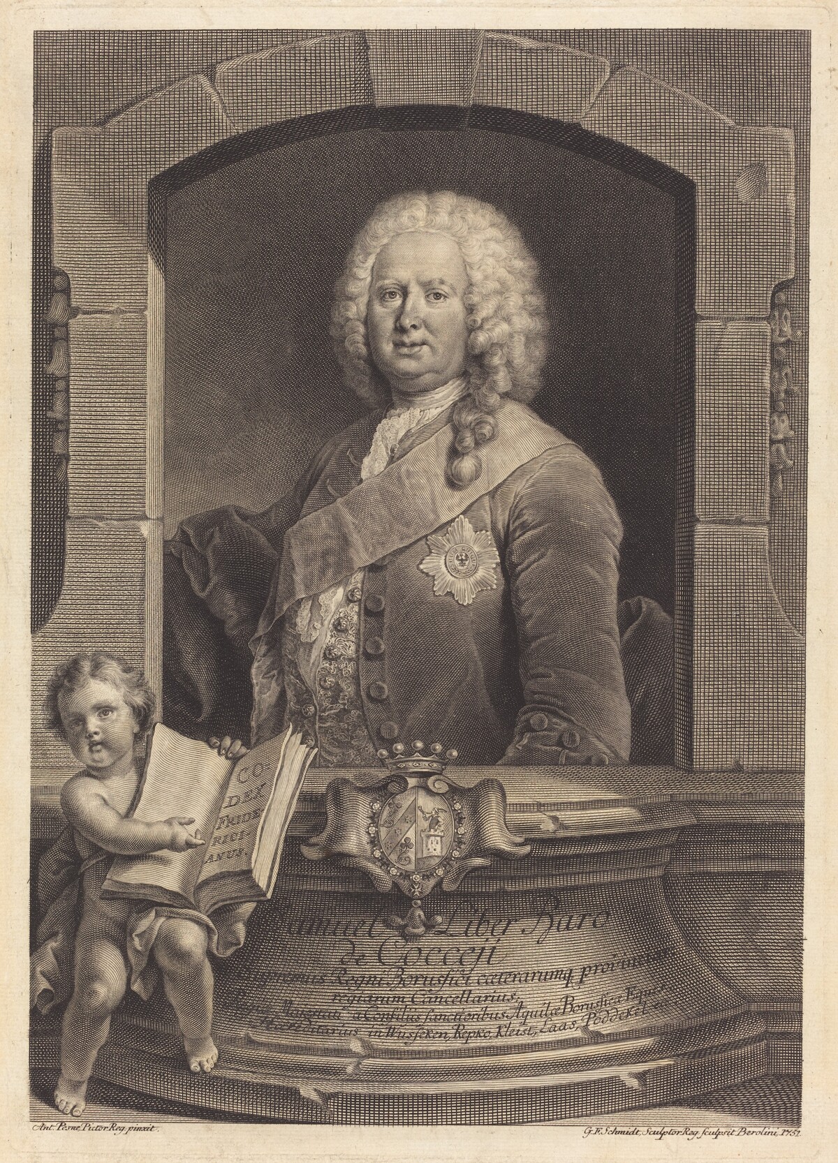 Samuel Liber Baro de Cocceji by Georg Friedrich Schmidt after Jean Pesne