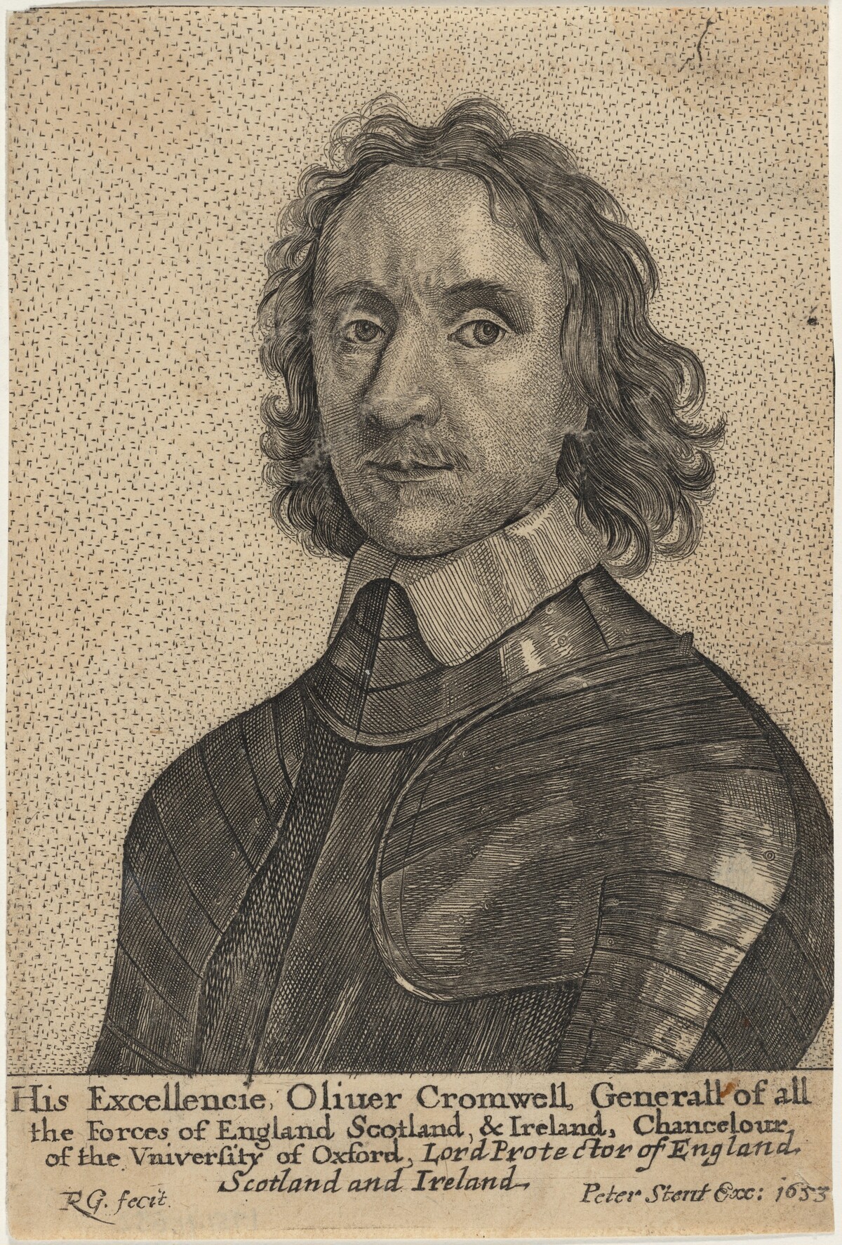 Oliver Cromwell by Robert Gaywood after Robert Walker