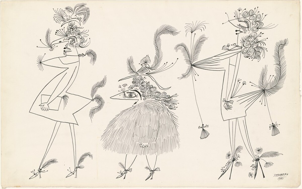 Three Women II by Saul Steinberg