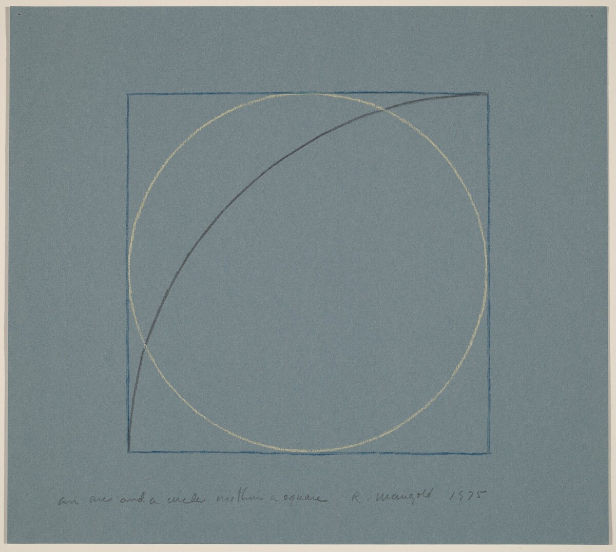 An Arc and a Circle within a Square by Robert Mangold