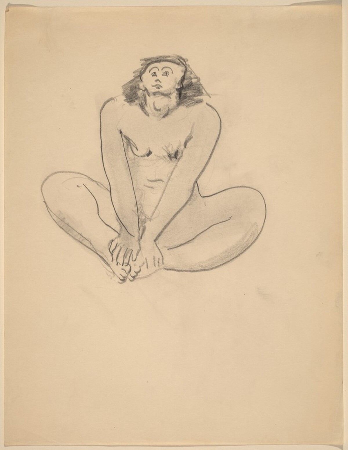 Nude Seated on the Ground, Facing Front by Mark Rothko