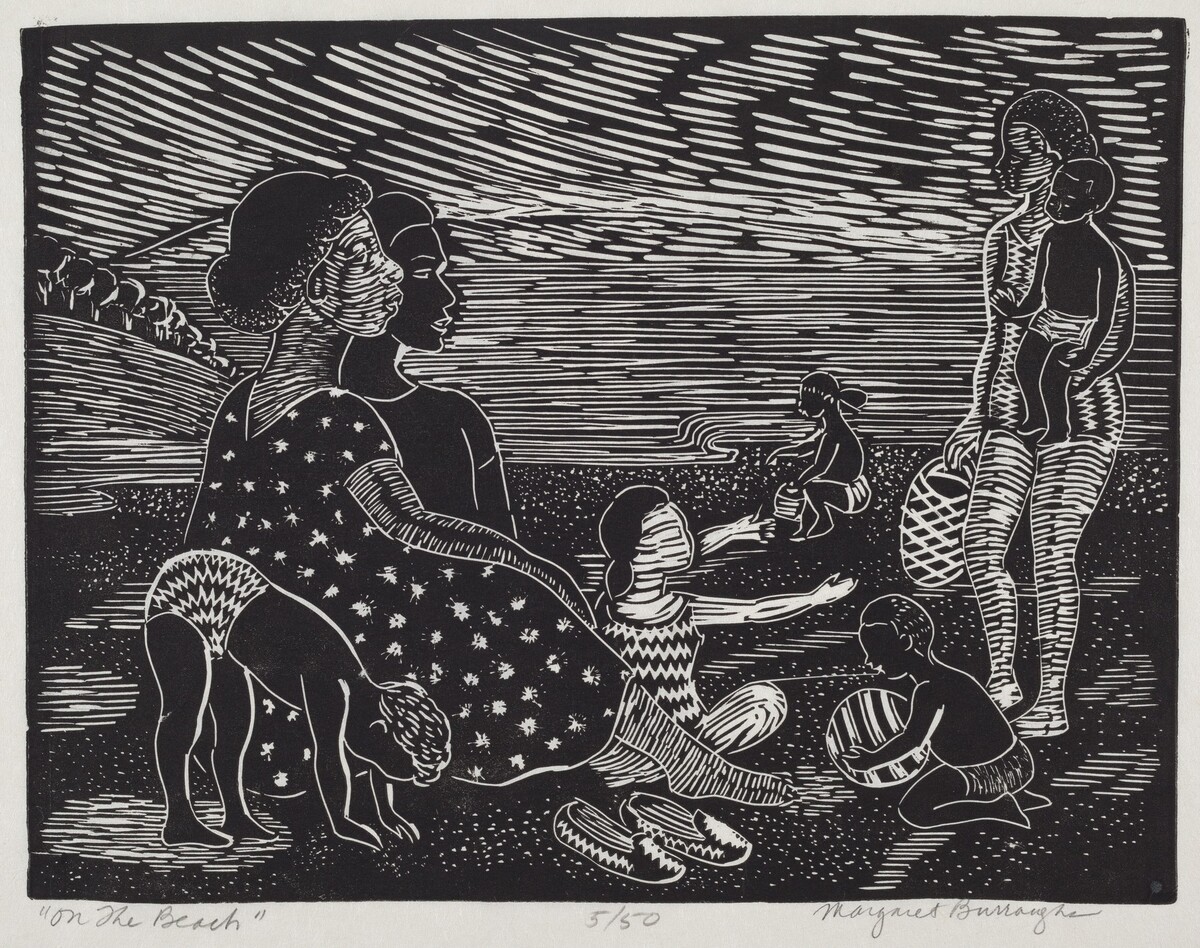 On the Beach by Margaret Burroughs