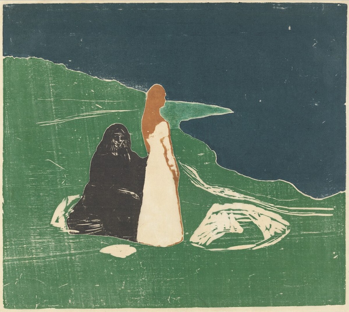 Two Women on the Shore by Edvard Munch