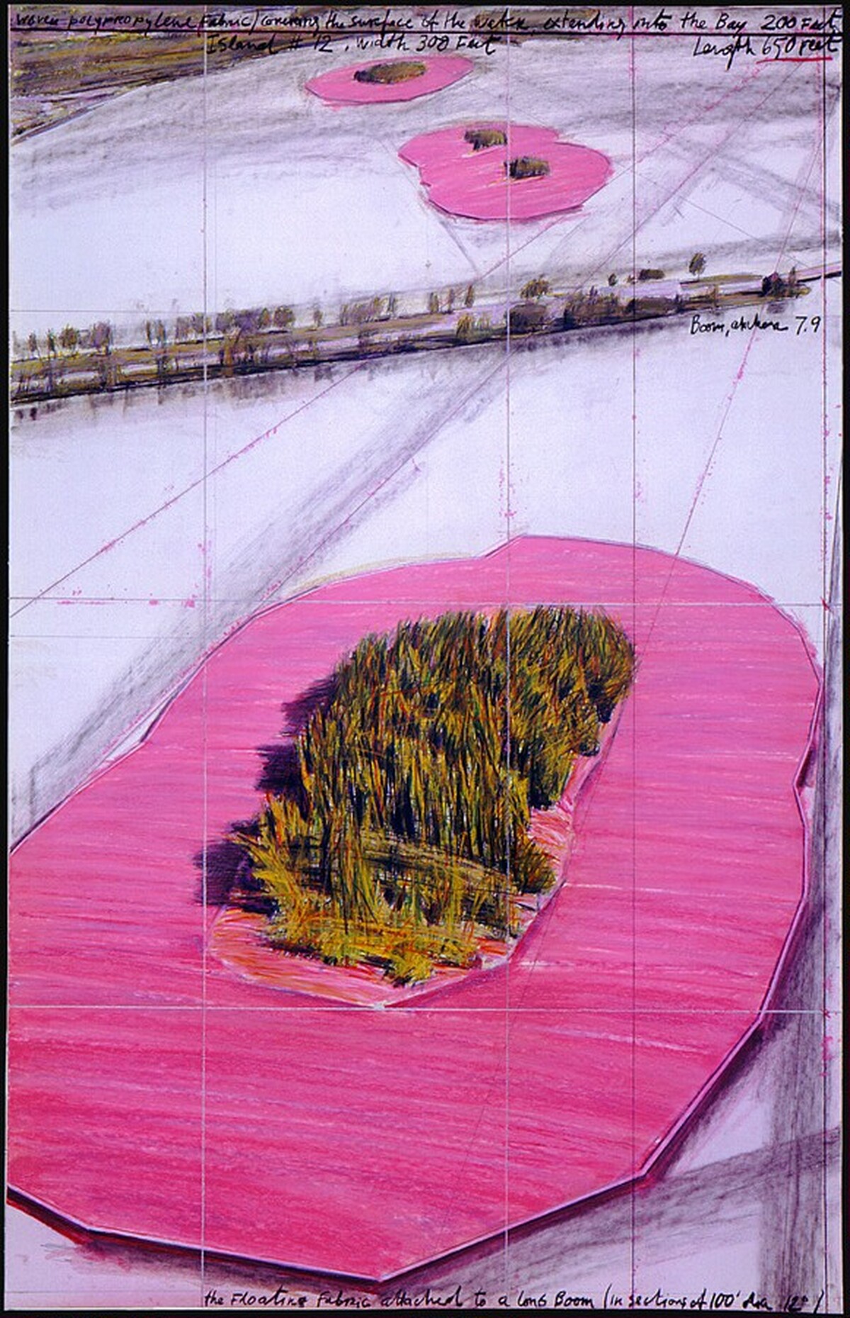 Surrounded Islands, Project for Biscayne Bay, Greater Miami, Florida [left panel] by Christo