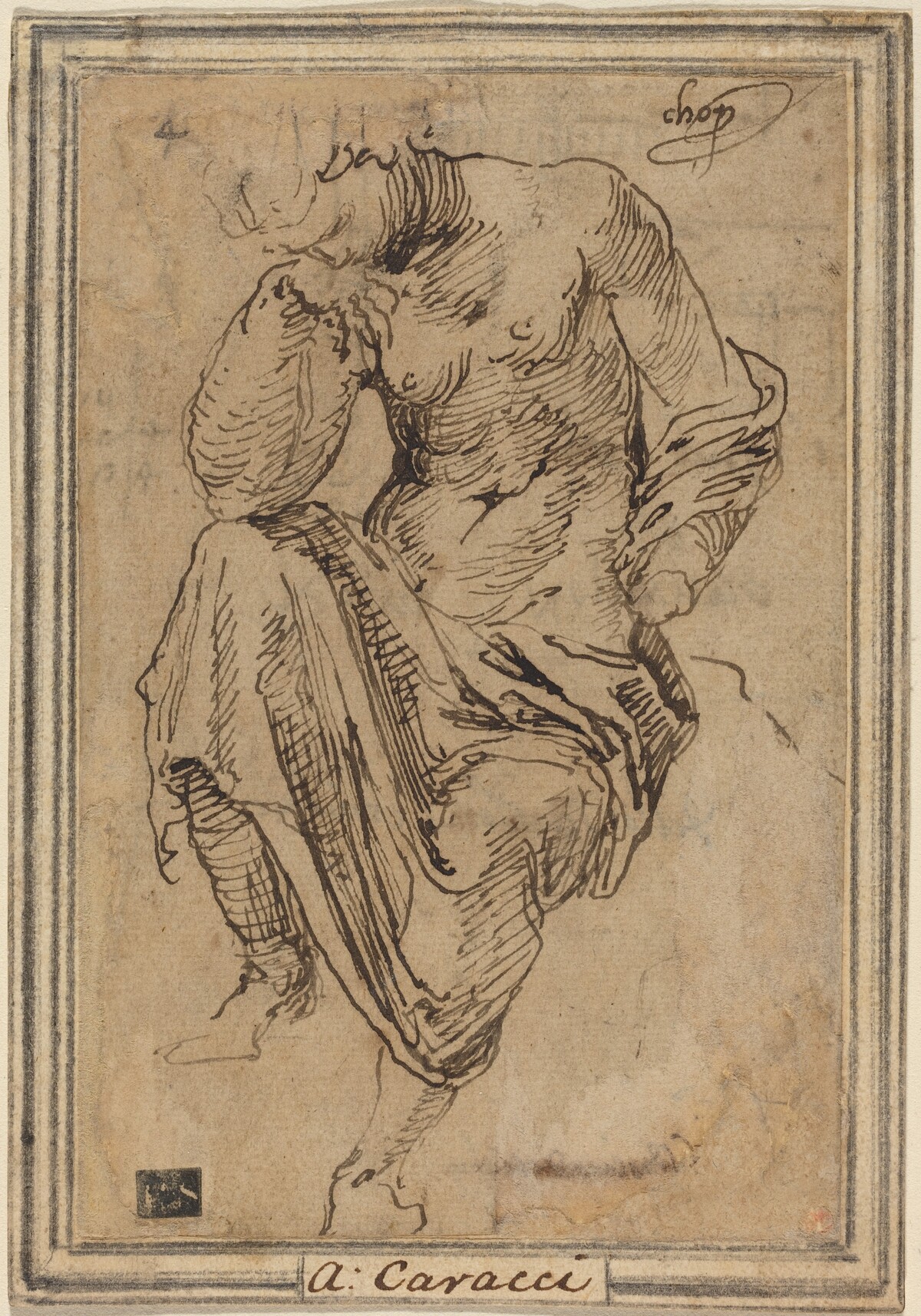 Seated Female Figure after the Antique by Baldassare Peruzzi