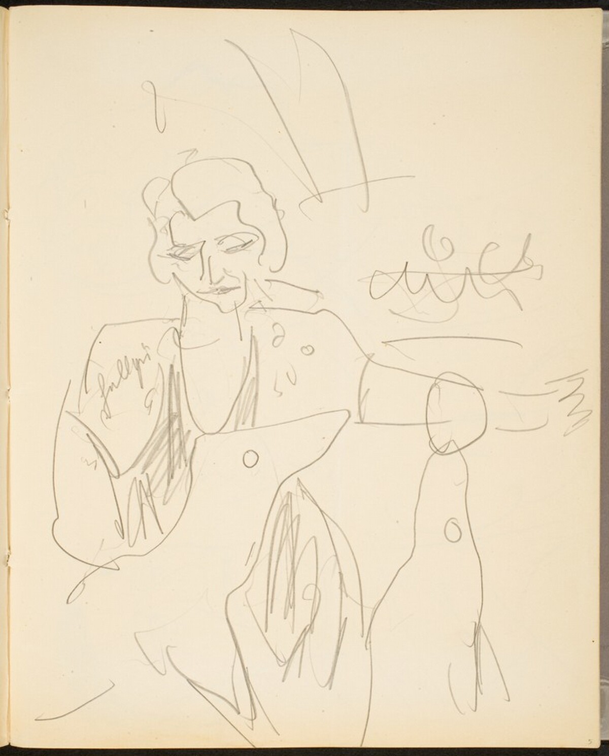 Zirkusnummer mit Seehunden (Seal Trainer) [p. 5] by Max Beckmann