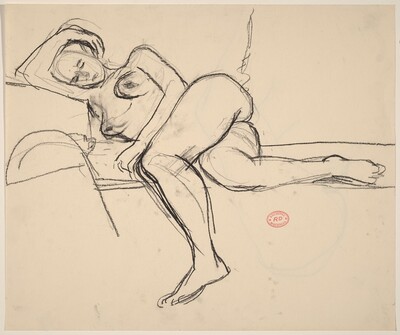 Untitled [female nude resting] [recto]