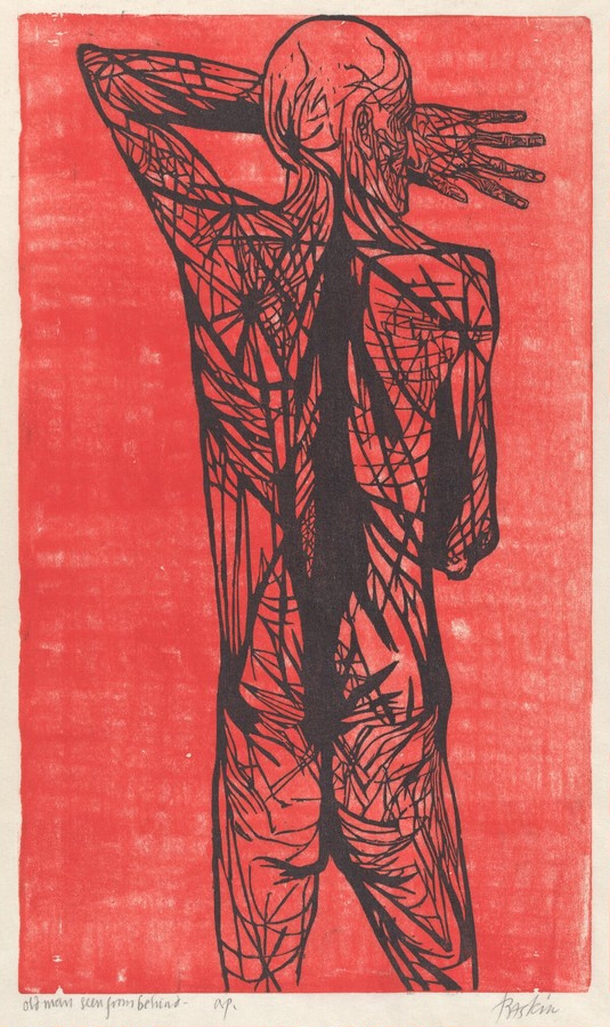 Old Man Seen from Behind by Leonard Baskin