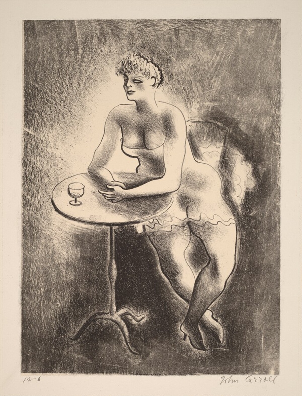 Untitled (Woman at a Table) by John Carroll