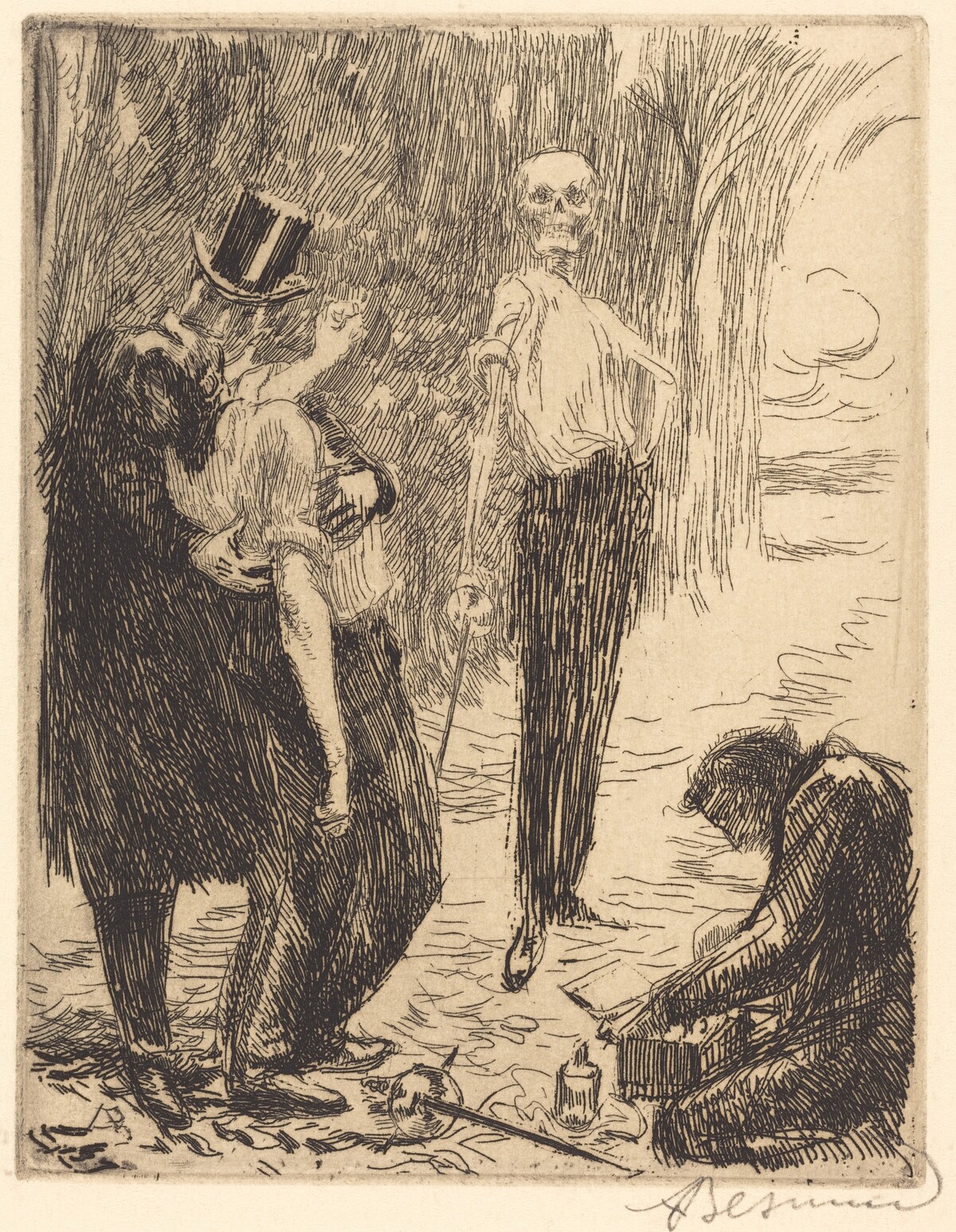 The Duel (Le duel) by Albert Besnard