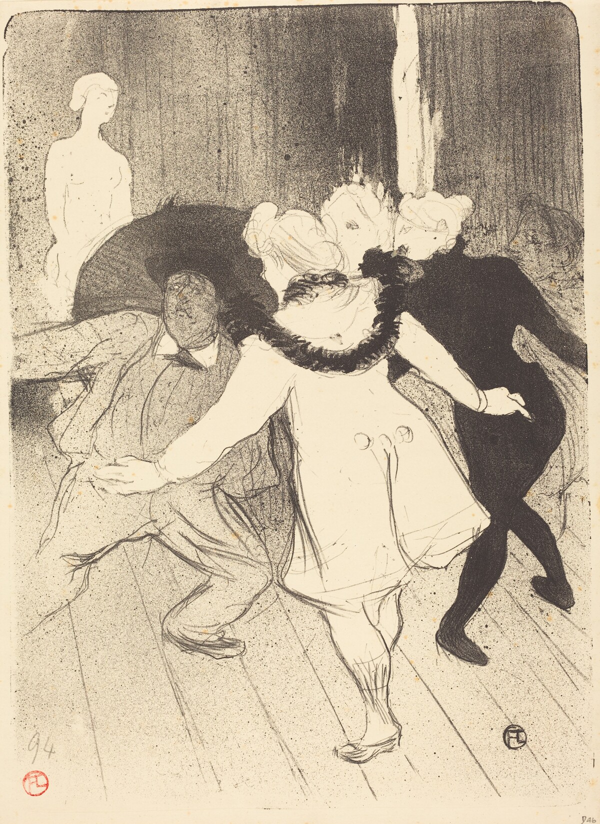 Folies-Bergere: The Censors of M. Prudhomme (Folies-Bergère: Les pudeurs de M. Prudhomme) by Henri de Toulouse-Lautrec
