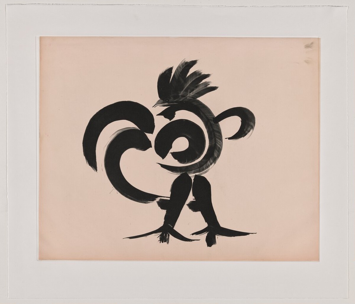 Windblown Rooster [working proof 1] by Tom Marioni