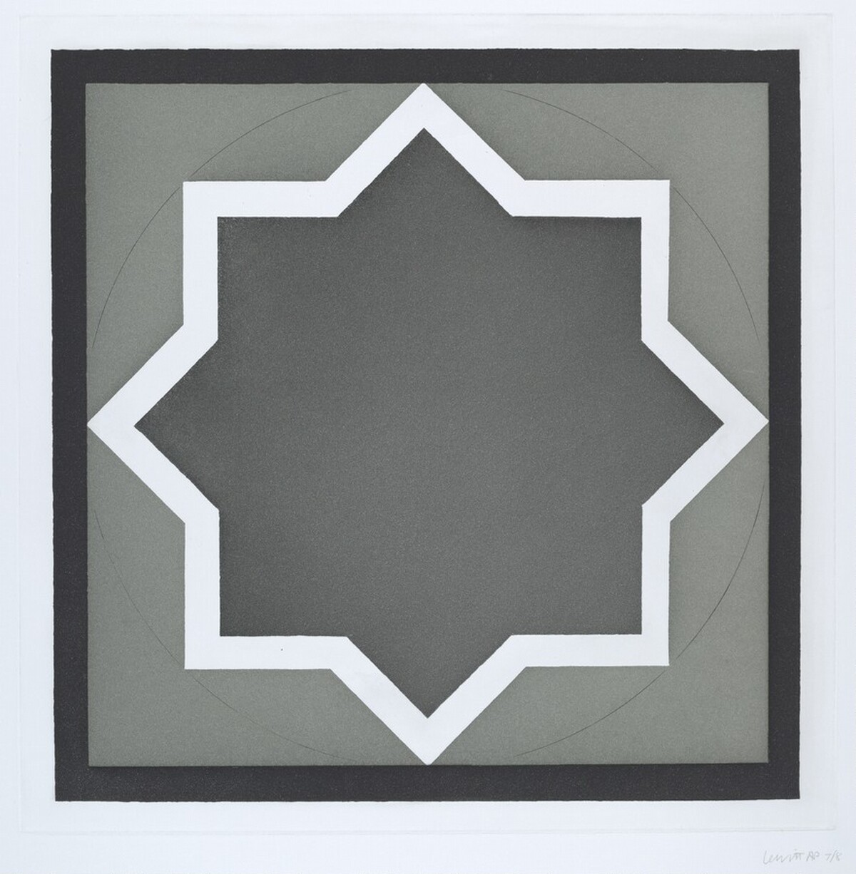 Stars-Dark Center: 8 Point by Sol LeWitt
