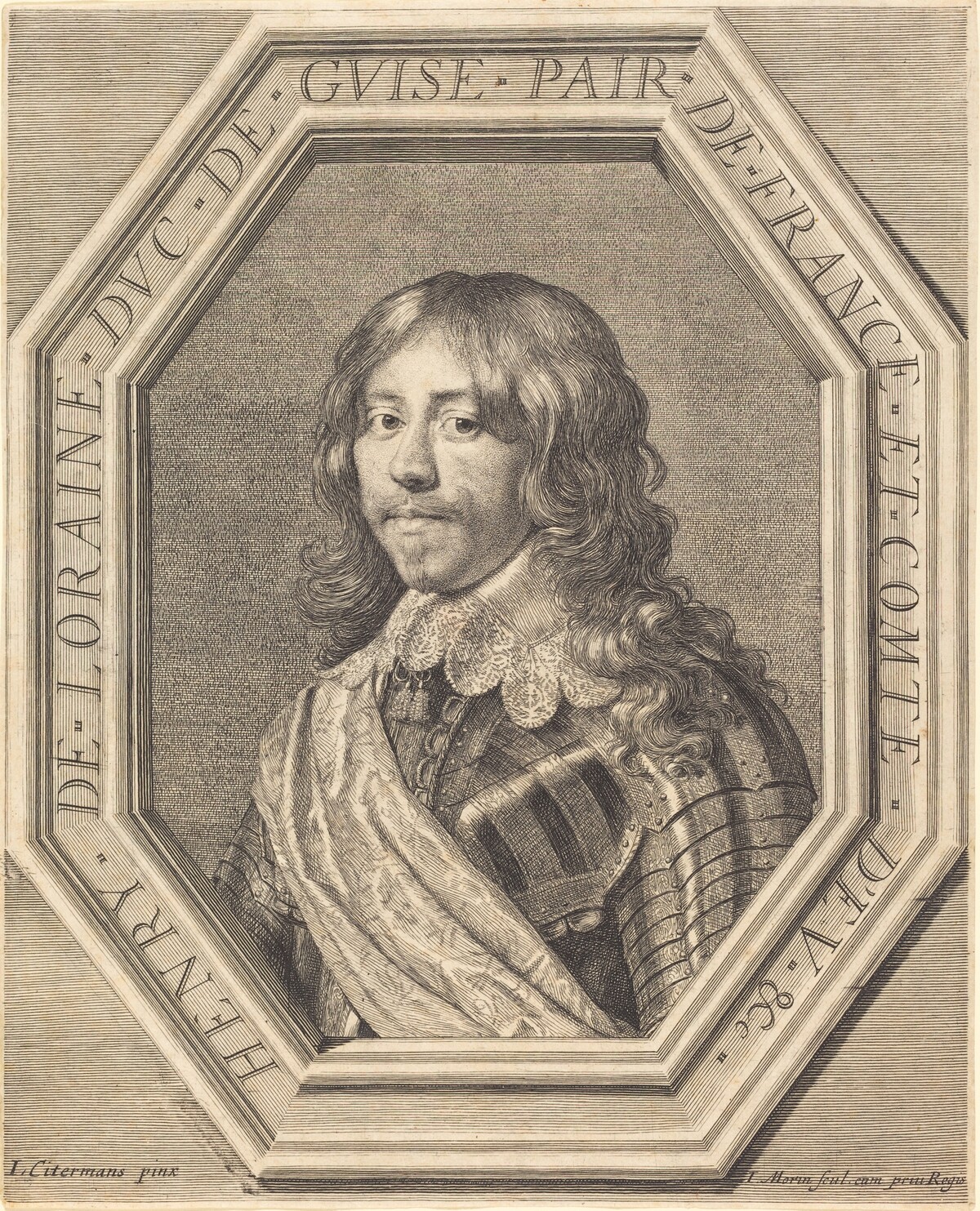 Henri de Lorraine, duc de Guise by Jean Morin after Justus Sustermans