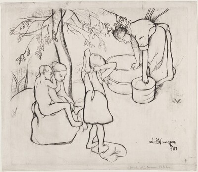 Toilette des enfants dans le Jardin