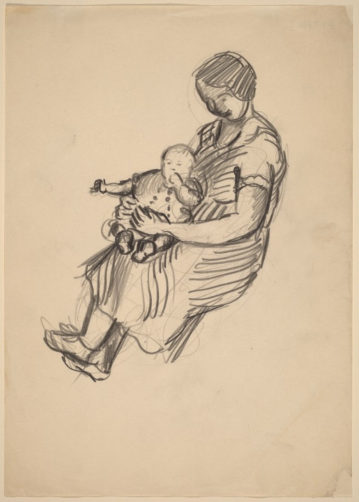 Seated Woman Holding a Child in Her Lap by Mark Rothko