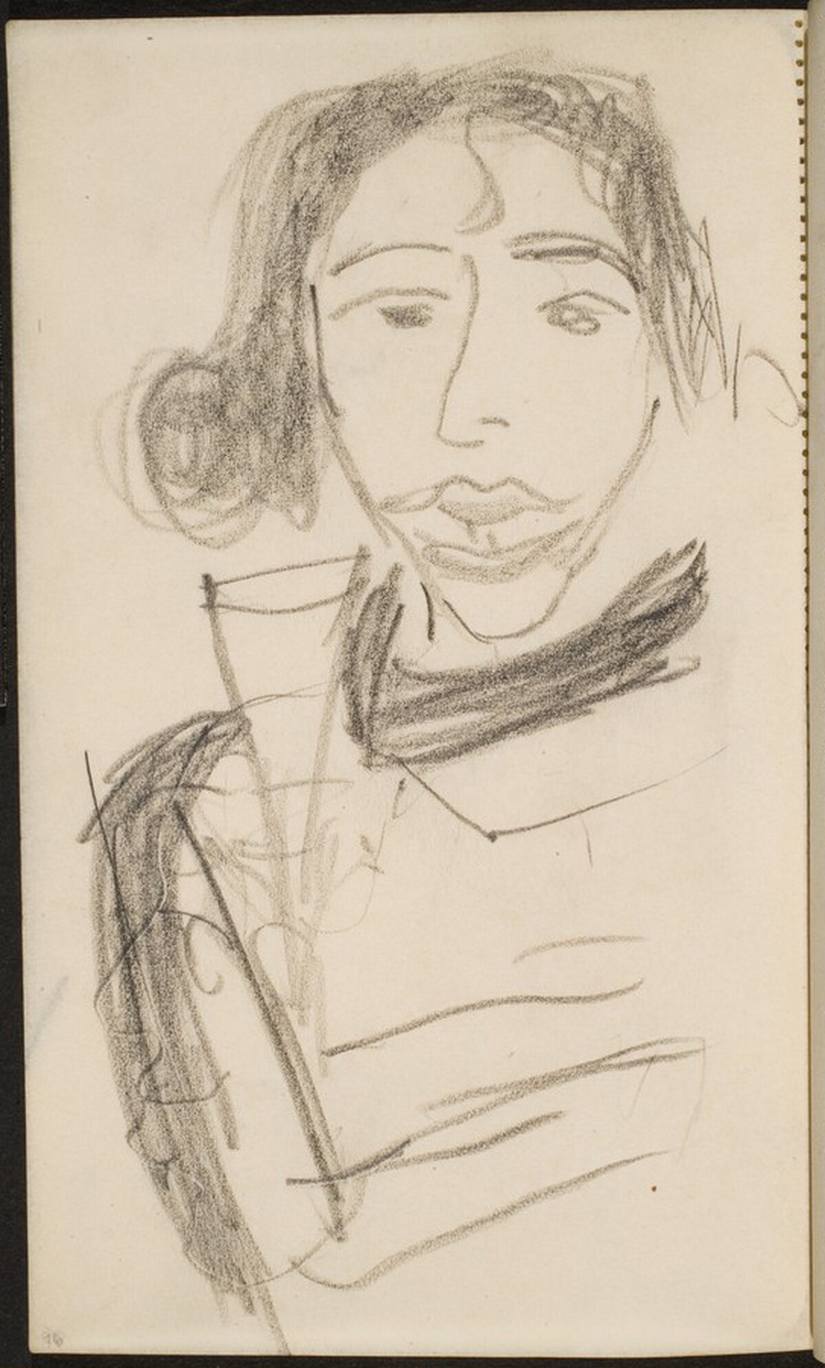 Frau mit Champagnerglas (Woman with a Glass of Champagne) [p. 96] by Max Beckmann