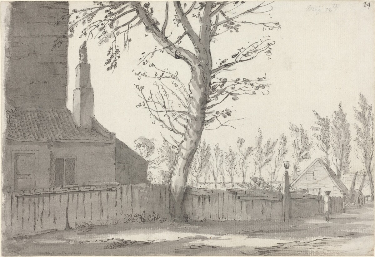 High Street at the Manor House, Marylebone by Samuel Hieronymus Grimm