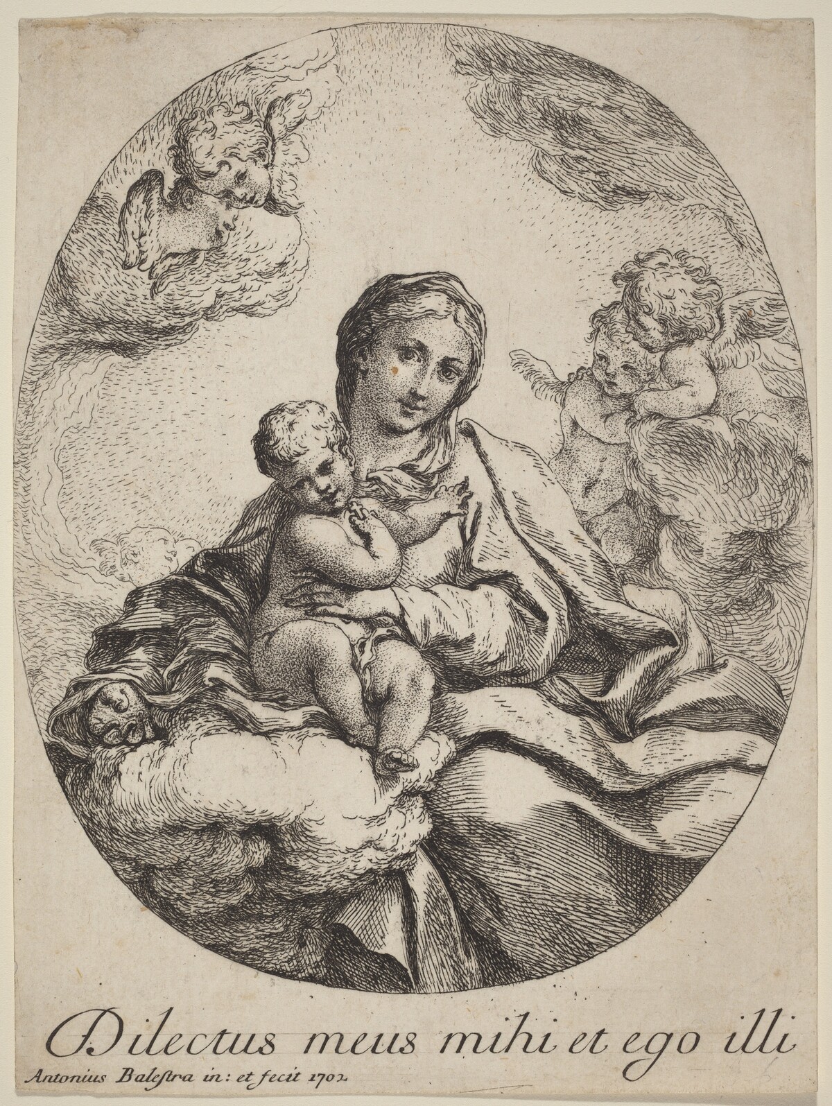 Virgin and Child on a Cloud by Antonio Balestra