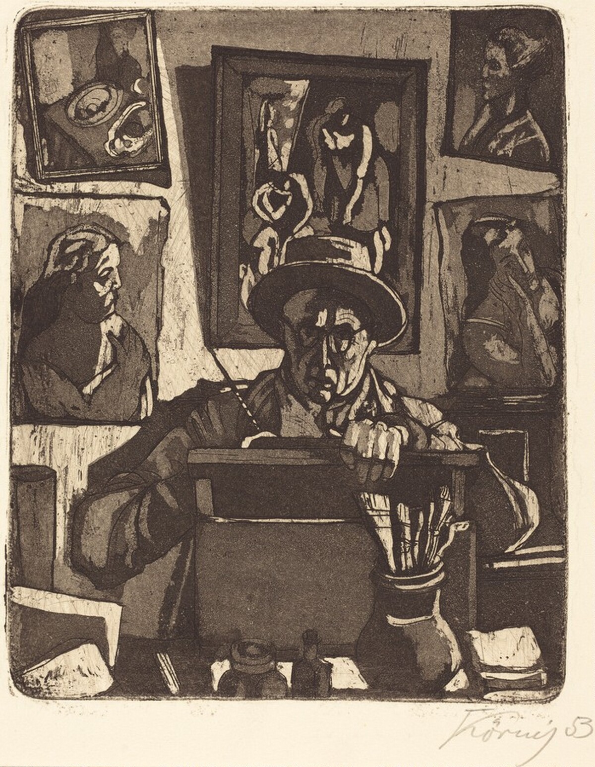 Der Radierer (The Etcher) by Hans Kornig