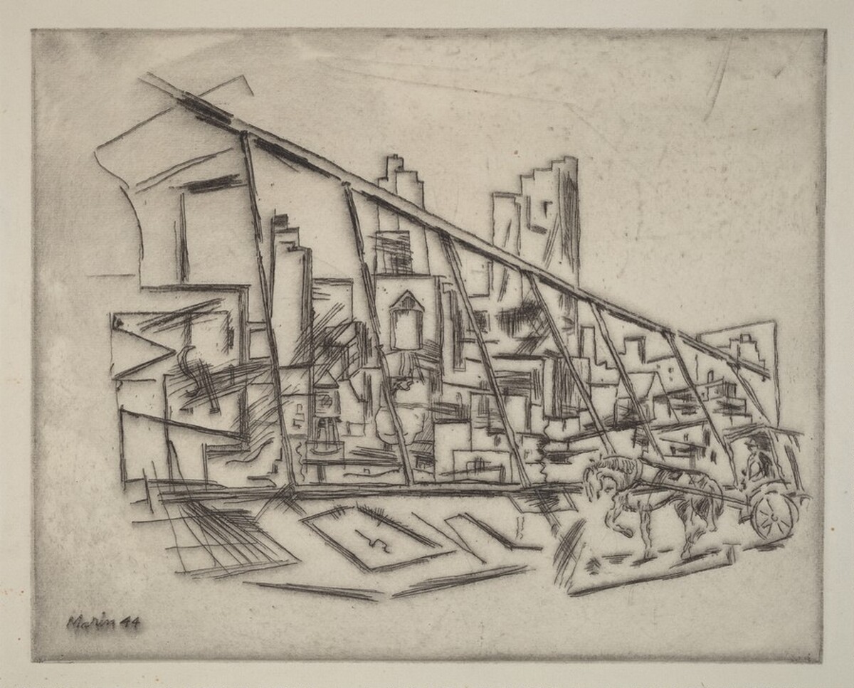 Brooklyn Bridge—On the Bridge, No. 1 by John Marin