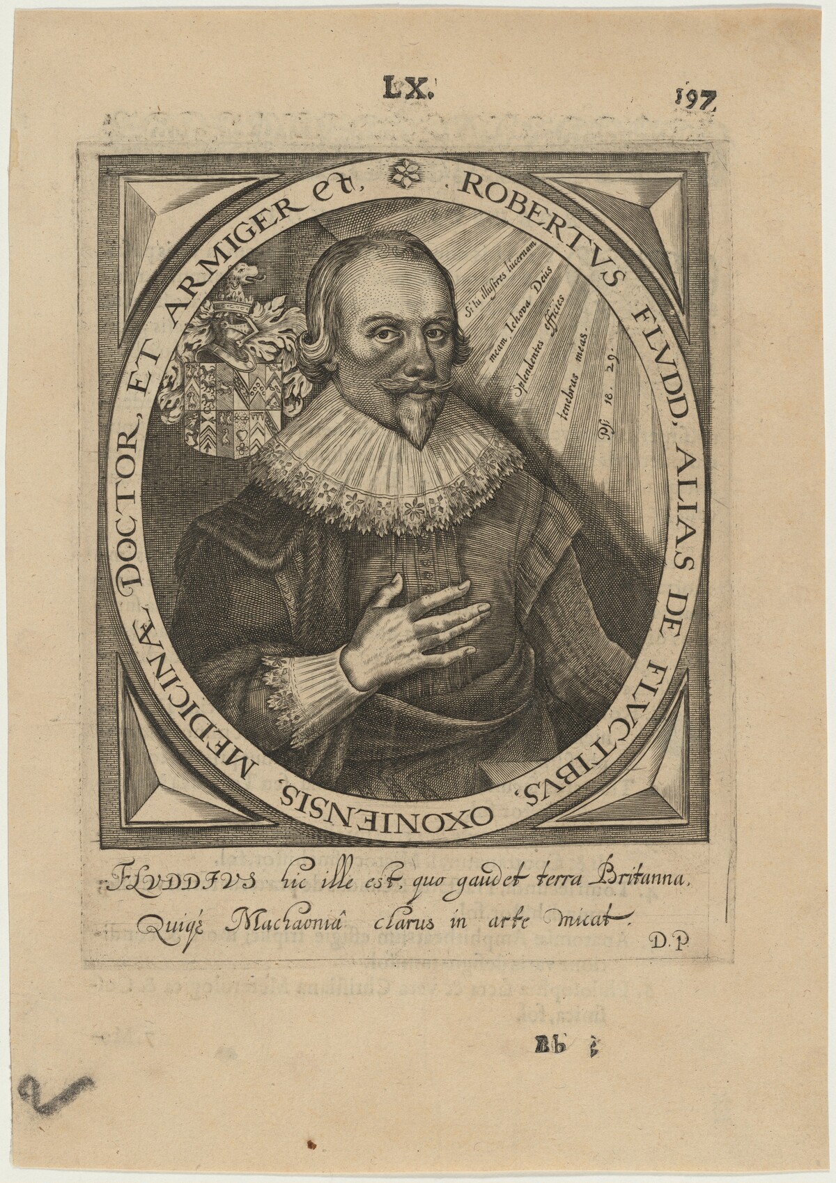 Dr. Robert Fludd, Physician and Rosicrucian by Unknown Artist