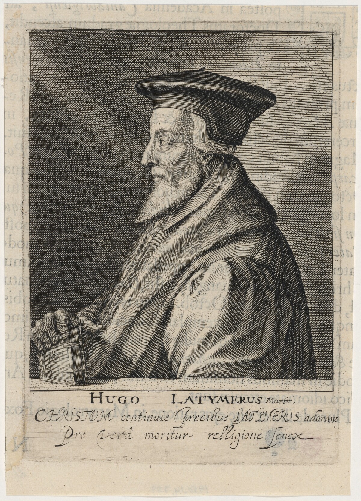 Hugh Latimer, Bishop of Worcester, Protestant Martyr by Willem de Passe and Magdalena de Passe