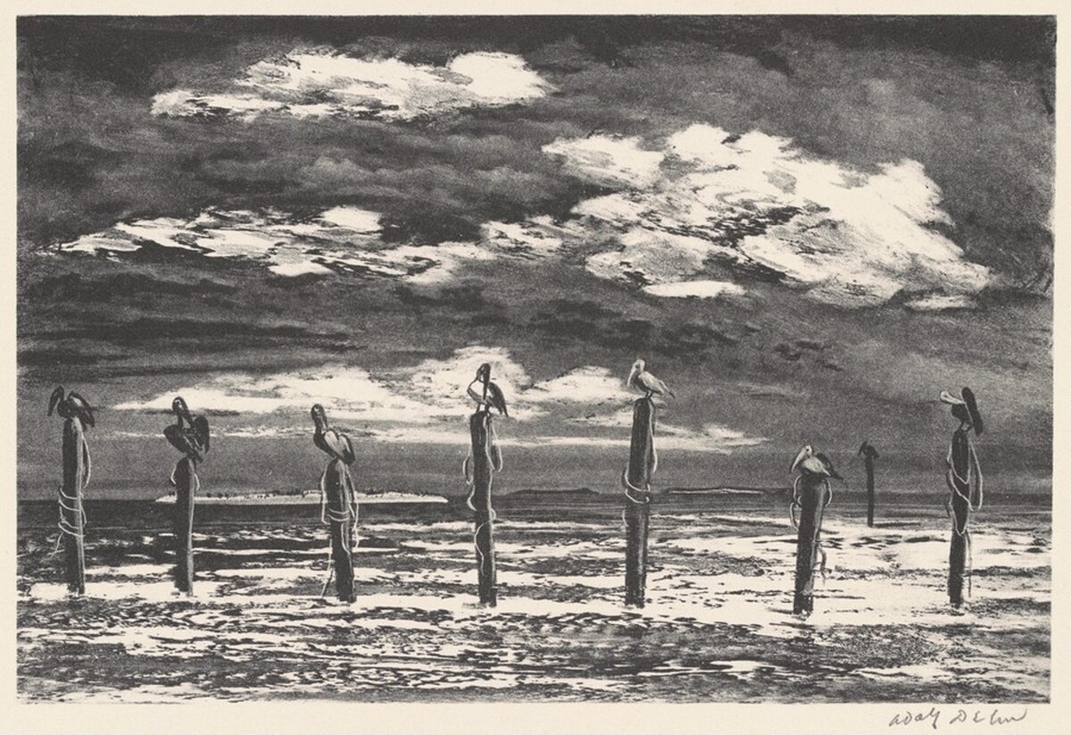 Key West Beach by Adolf Dehn